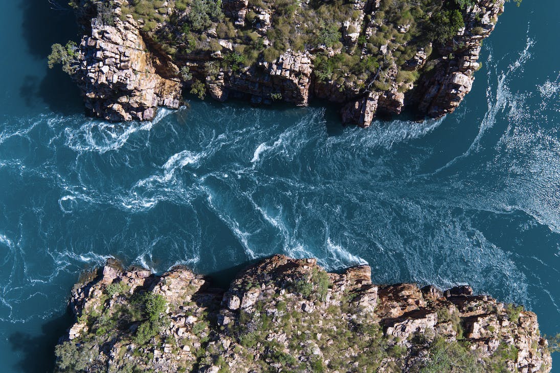 view from above of Horizontal Falls